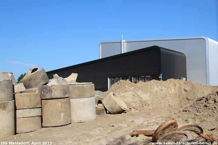 Baustelle Sporthalle Sekundarschule Mahlsdorf (April 2019)