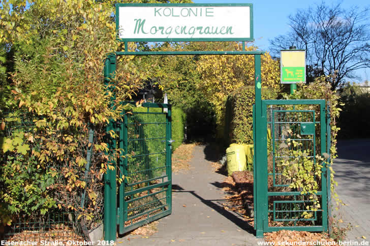 Kleingartenanlage „Kolonie Morgengrauen“ in Tempelhof Kleingartenanlage „Kolonie Morgengrauen“ in Tempelhof