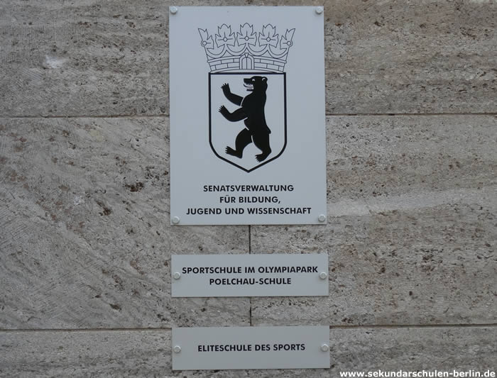 Sportschule im Olympiapark - Schulschild Sportschule im Olympiapark - Schulschild